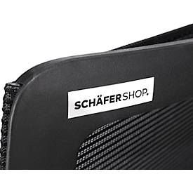 Schäfer Shop Select Bürostuhl NET MATIC, mit Armlehnen, Auto-Synchronmechanik, Muldensitz, Netzrücken, schwarz/alusilber