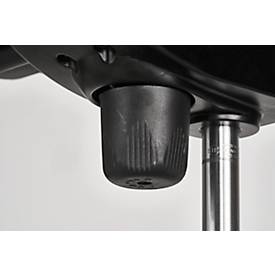 Schäfer Shop Select Bürostuhl SSI Proline Edition 10, mit Armlehnen, Punktsynchronmechanik, Bandscheibensitz, Kopfstütze, schwarz / alusilber