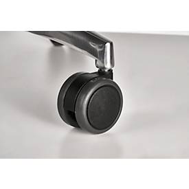 Schäfer Shop Select Bürostuhl SSI Proline Edition 10, mit Armlehnen, Punktsynchronmechanik, Bandscheibensitz, Kopfstütze, schwarz / alusilber