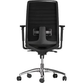 Schäfer Shop Select Bürostuhl SSI Proline Edition 10, mit Armlehnen, Punktsynchronmechanik, Bandscheibensitz, Netzrücken, schwarz/alusilber