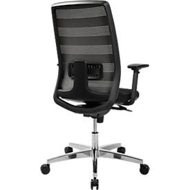 Schäfer Shop Select Bürostuhl SSI Proline Edition 50, mit Armlehnen, Punktsynchronmechanik, Bandscheibensitz, Lordosenstütze, Netzrücken, schwarz/grau