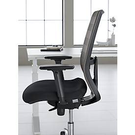 Schäfer Shop Select Bürostuhl SSI Proline Edition 50, mit Armlehnen, Punktsynchronmechanik, Bandscheibensitz, Lordosenstütze, Netzrücken, schwarz/grau