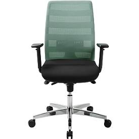 Schäfer Shop Select Bürostuhl SSI Proline Edition 50, mit Armlehnen, Punktsynchronmechanik, Bandscheibensitz, Lordosenstütze, Netzrücken, schwarz/mint