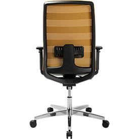 Schäfer Shop Select Bürostuhl SSI Proline Edition 50, mit Armlehnen, Punktsynchronmechanik, Bandscheibensitz, Lordosenstütze, Netzrücken, schwarz/ocker