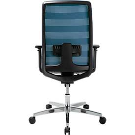 Schäfer Shop Select Bürostuhl SSI Proline Edition 50, mit Armlehnen, Punktsynchronmechanik, Bandscheibensitz, Lordosenstütze, Netzrücken, schwarz/petrol