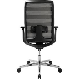 Schäfer Shop Select Bürostuhl SSI Proline Edition 50, montiert, Armlehnen, Punktsynchronmechanik, Bandscheibensitz, Lordosenstütze, Netzrücken, schwarz/grau