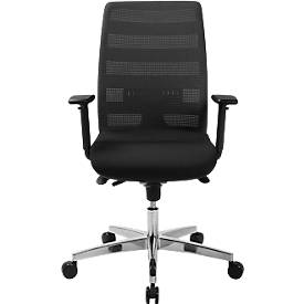 Schäfer Shop Select Bürostuhl SSI Proline Edition 50, montiert, Armlehnen, Punktsynchronmechanik, Bandscheibensitz, Lordosenstütze, Netzrücken, schwarz