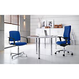 Schäfer Shop Select Bürostuhl SSI PROLINE P3+, Synchronmechanik, ohne Armlehnen, Lendenwirbelstütze, 3D-Sitzgelenk, blau