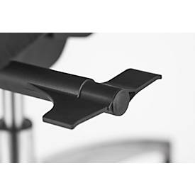 Schäfer Shop Select Bürostuhl SSI PROLINE S3+, mit Armlehnen, 3D-Synchronmechanik, Flachsitz, 3D-Netz-Rückenlehne, schwarz/alusilber