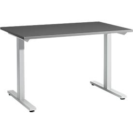 Schäfer Shop Select Bureau Start Off, pied-T, rectangulaire, acier/bois, l. 1200 x P 800 x H 735 mm, graphite 
