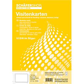 Schäfer Shop Select business cards, 250 g/m², 85 x 54 mm, 10 DIN A4 sheets of 10 cards each