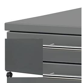 Schäfer Shop Select Caisson à roulettes Start Off 126, tiroir pour ustensiles, dossiers suspendus, tiroir, verrouillable, L 432 x P 580 x H 595 mm, graphite/graphite 
