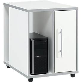 Schäfer Shop Select Caisson mobile d'extension MOXXO IQ, compartiment de la tour PC, 1 porte, 2 compartiments latéraux, l. 551 x P 800 x H 720 mm, blanc 