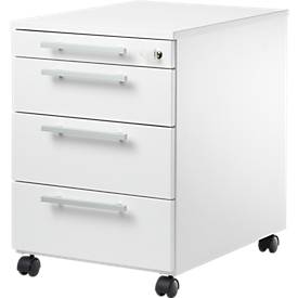 Schäfer Shop Select Caisson mobile SET UP, verrouillable, l. 432 x P 580 x H 595 mm, blanc/blanc 