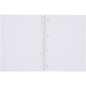 Schäfer Shop Select Collegeblöcke, DIN A4, 80 Blatt, doppelte Spiralbindung, 5 Stück, weiß