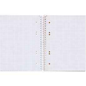 Schäfer Shop Select Collegeblöcke, DIN A5, 80 Blatt, doppelte Spiralbindung, 5 Stück, weiß