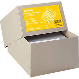 Schäfer Shop Select Computer Endlospapier, LP, SD, gelbe Kopie, 2-fach blanko, 1000 Stück