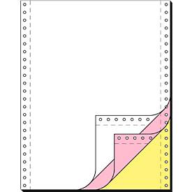 Schäfer Shop Select Computer Endlospapier, LP, SD, rosa + gelbe Kopie, 3-fach blanko, 600 St.