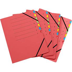 Schäfer Shop Select  documentenmap, A4, elastieksluiting, 7-delig, karton, rood