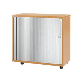 Schäfer Shop Select Dwarsrolluikkast, hout, 2 legborden, B 800 mm x D 421 x H 750 mm, beukendecor