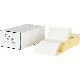 Schäfer Shop Select Endlos-Etiketten, 148×99,2 mm, weiß, permanent haftend, Lochrand, 1500 Stk., für Nadeldrucker
