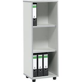 Schäfer Shop Select Étagère MOXXO IQ, bois, 3 compartiments, 3 HC, l. 401 x P 362 x H 1115 mm, gris clair