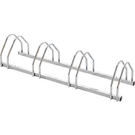 Schäfer Shop Select Fahrradständer, 1-seitig, für 4 Fahrräder, 2 x für Reifenbreite 55 mm + 2 x für Reifenbreite 70 mm, B 330 x T 1170 x H 250 mm, Stahl