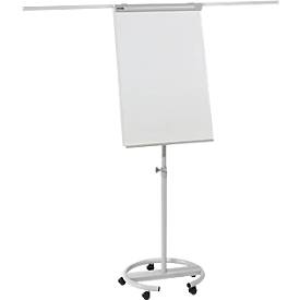 Schäfer Shop Select Flipchart mobile F2400SSI, avec grand pied rond en métal et 2 bras latéraux métalliques extensibles