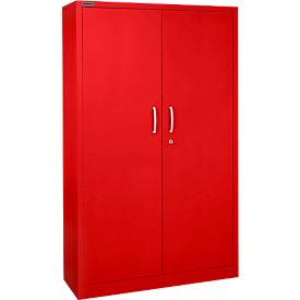 Schäfer Shop Select Flügeltürenschrank MS iCOLOUR, Stahl, 5 Ordnerhöhen, B 1200 mm, rot RAL 3020