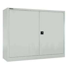 Schäfer Shop Select Flügeltürenschrank MS iCONOMY, Stahl, 3 Ordnerhöhen, B 1200 x T 400 x H 1215 mm, lichtgrau RAL 7035