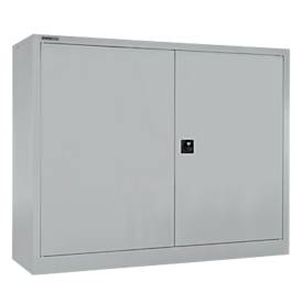 Schäfer Shop Select Flügeltürenschrank MS iCONOMY, Stahl, 3 Ordnerhöhen, B 1200 x T 400 x H 1215 mm, weißaluminium RAL 9006