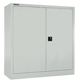 Schäfer Shop Select Flügeltürenschrank MS iCONOMY, Stahl, 3 Ordnerhöhen, B 950 x T 400 x H 1215 mm, lichtgrau RAL 7035