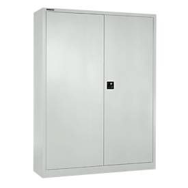 Schäfer Shop Select Flügeltürenschrank MS iCONOMY, Stahl, 5 Ordnerhöhen, B 1200 x T 400 x H 1935 mm, lichtgrau RAL 7035