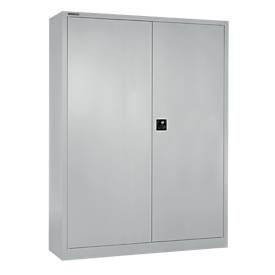 Schäfer Shop Select Flügeltürenschrank MS iCONOMY, Stahl, 5 Ordnerhöhen, B 1200 x T 400 x H 1935 mm, weißaluminium RAL 9006