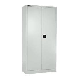 Schäfer Shop Select Flügeltürenschrank MS iCONOMY, Stahl, 5 Ordnerhöhen, B 800 x T 400 x H 1935 mm, lichtgrau