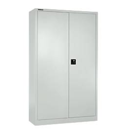 Schäfer Shop Select Flügeltürenschrank MS iCONOMY, Stahl, 5 Ordnerhöhen, B 800 x T 400 x H 1935 mm, weißaluminium RAL 90