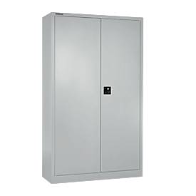 Schäfer Shop Select Flügeltürenschrank MS iCONOMY, Stahl, 5 Ordnerhöhen, B 950 x T 400 x H 1935 mm, weißaluminium RAL 9006