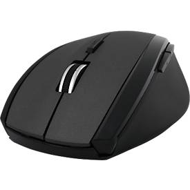 Schäfer Shop Select Funkmaus, 5 Tasten & Scrollrad, bis 1600 dpi, mit USB-Dongle, schwarz-grau