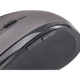 Schäfer Shop Select Funkmaus, 5 Tasten & Scrollrad, bis 1600 dpi, mit USB-Dongle, schwarz-grau