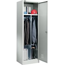 Schäfer Shop Select Garderobenschrank EASY-WEAR, Zylinderschloss, H 1935 mm, lichtgrau RAL 7035