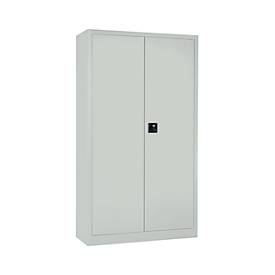 Schäfer Shop Select Garderobenschrank MS iCONOMY, Stahl, Mitteltrennwand, B 950 x T 400 x H 1935 mm, lichtgrau RAL 7035