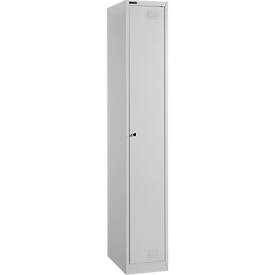 Schäfer Shop Select Garderobenspind, 1 Abteil, 1-türig, 4 Einlegeböden, B 300 x T 457 x H 1800 mm, Qualitätsfeinblech, abschließbar