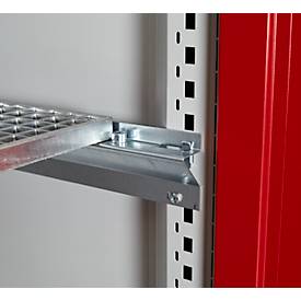 Schäfer Shop Select Gefahrstoffschrank, für Öl etc., 2 x 60 l Fässer und 8 x 20 l Kanister, Außenmaße B 1055 x T 520 x H 1950 mm, lichtgrau/rubinrot