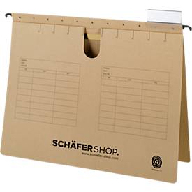Schäfer Shop Select Hängehefter, DIN A4, Heftzunge oben, natronbraun, 25 Stück