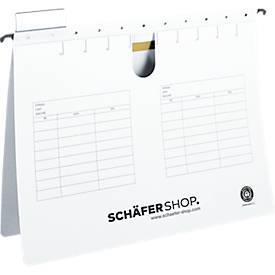 Schäfer Shop Select Hängehefter, DIN A4, Heftzunge oben, weiß, 25 Stück