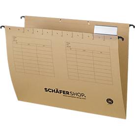 Schäfer Shop Select Hängemappe, DIN A4, Öffnung seitlich, natronbraun, 25 Stück
