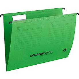 Schäfer Shop Select Hängemappen, für Formate bis DIN A4, Öffnung seitlich, grün