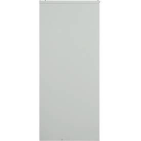 Schäfer Shop Select Hängeregisterschrank B 780 x T 580 x H 1350 mm, Stahlblech lichtgrau, 4 Schubfächer zweibahnig + 50 DIN A4 Hängemappen, blau