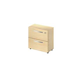 Schäfer Shop Select Hängeregisterschrank LOGIN, 2 Schübe, abschließbar, B 800 x T 420 x H 788 mm, Ahorn Dekor/Ahorn Dekor