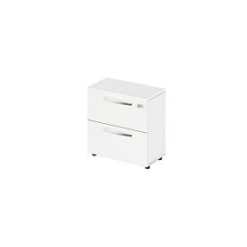 Schäfer Shop Select Hängeregisterschrank LOGIN, 2 Schübe, abschließbar, B 800 x T 420 x H 788 mm, weiß/weiß